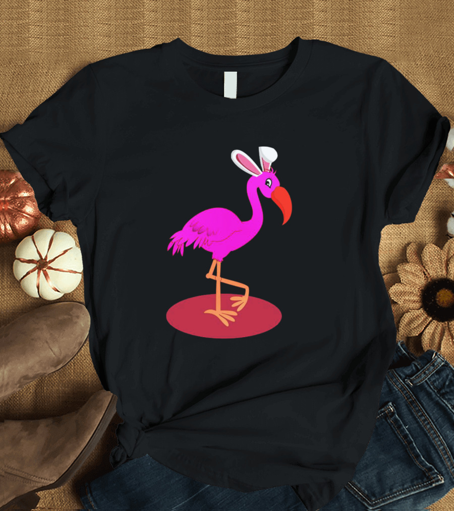 Flamingo Easter Bunny Ears T-Shirt