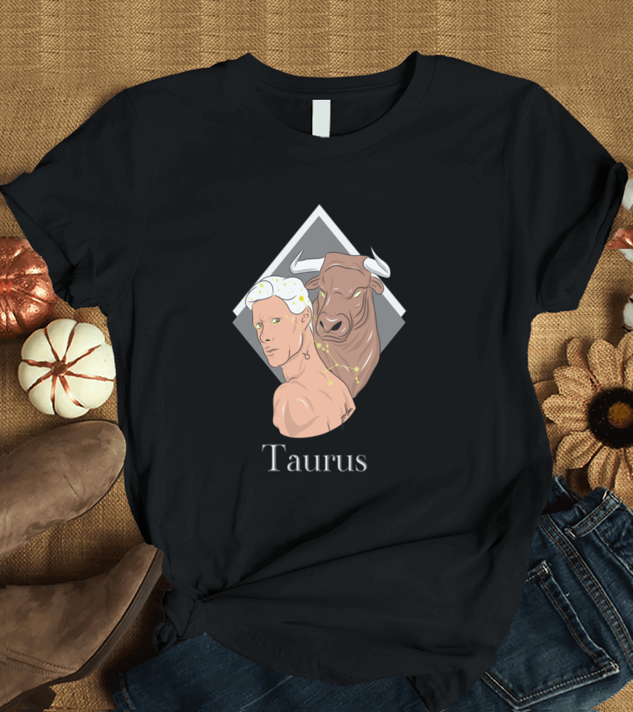 Taurus Zodiac Bull and Constellation Insight T-Shirt