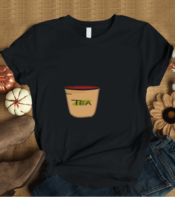 T-Shirt: Tea Cup with Simple T-Shirt Tea Cup with Simple T-Shirt