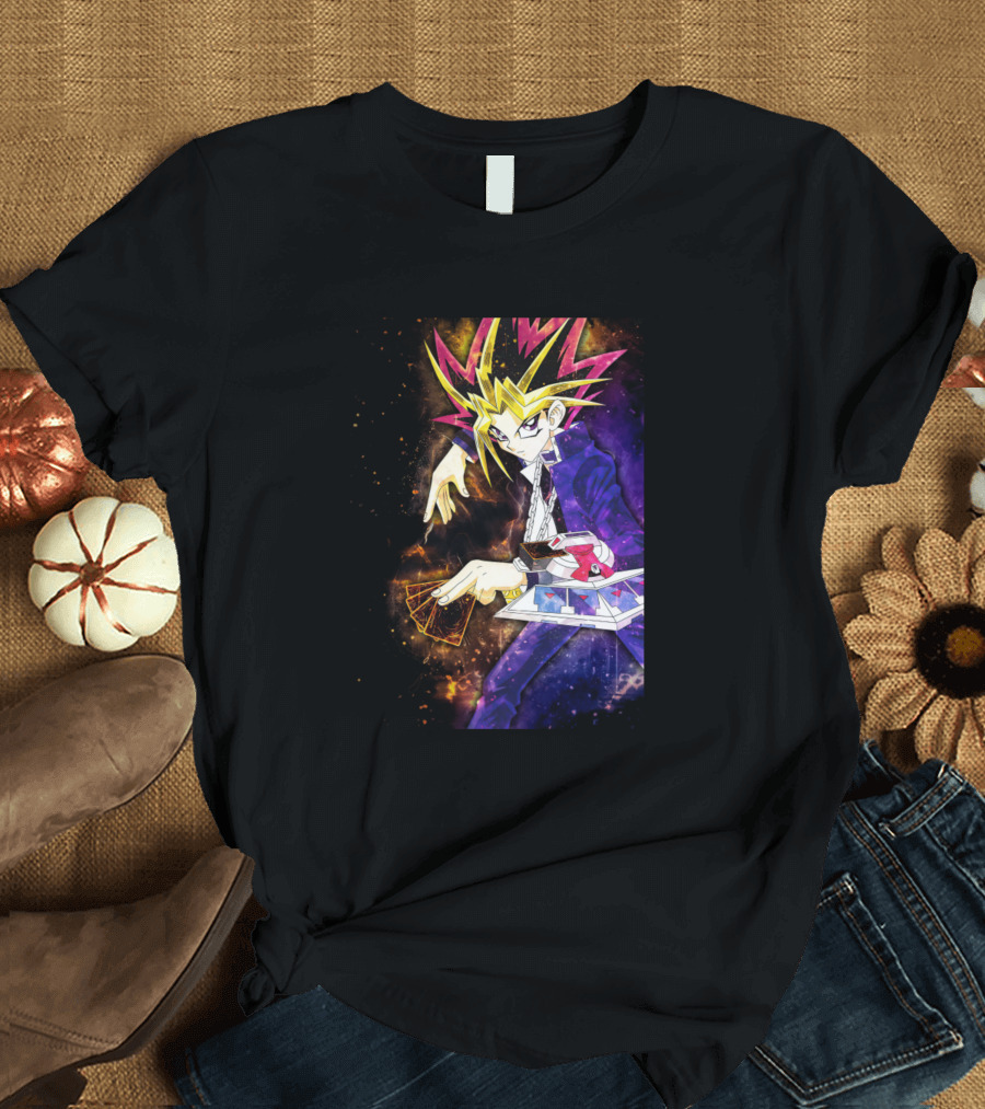 Yugi Explosion Spirit Duelist Cards Galaxy Aura T-Shirt