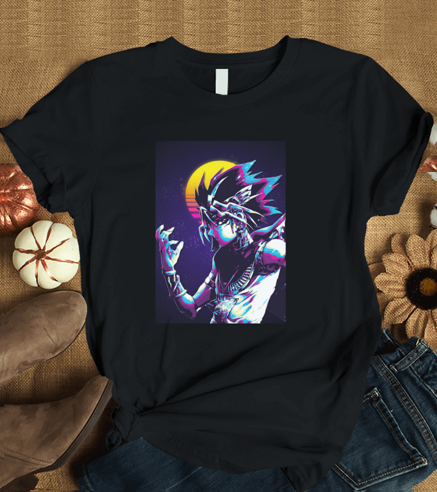 Yugi Pharaohy Retro Neon Anime Aesthetic T-Shirt