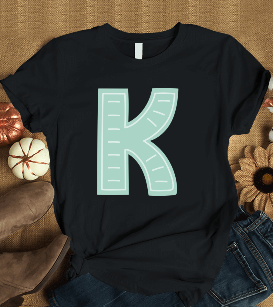 K Forest Alphabet Letter T-Shirt
