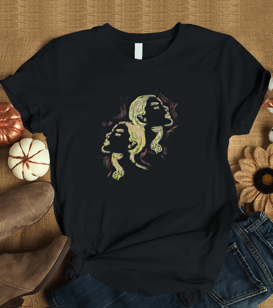 The Twin Abstract Neon Dual Faces T-Shirt