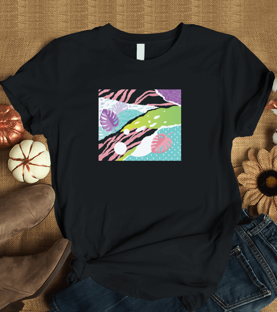 Pop Colorful Tropical Abstract T-Shirt