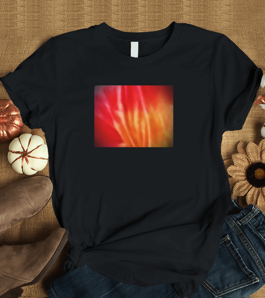 Tye Die Vibrant Red Orange Abstract T-Shirt