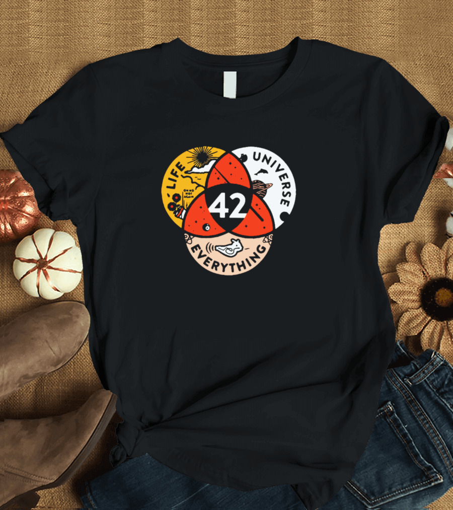42 Life Universe Everything Douglas Adams Inspired T-Shirt