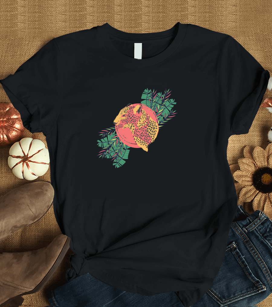 Been Spotted Leopard Tropical Foliage T-Shirt