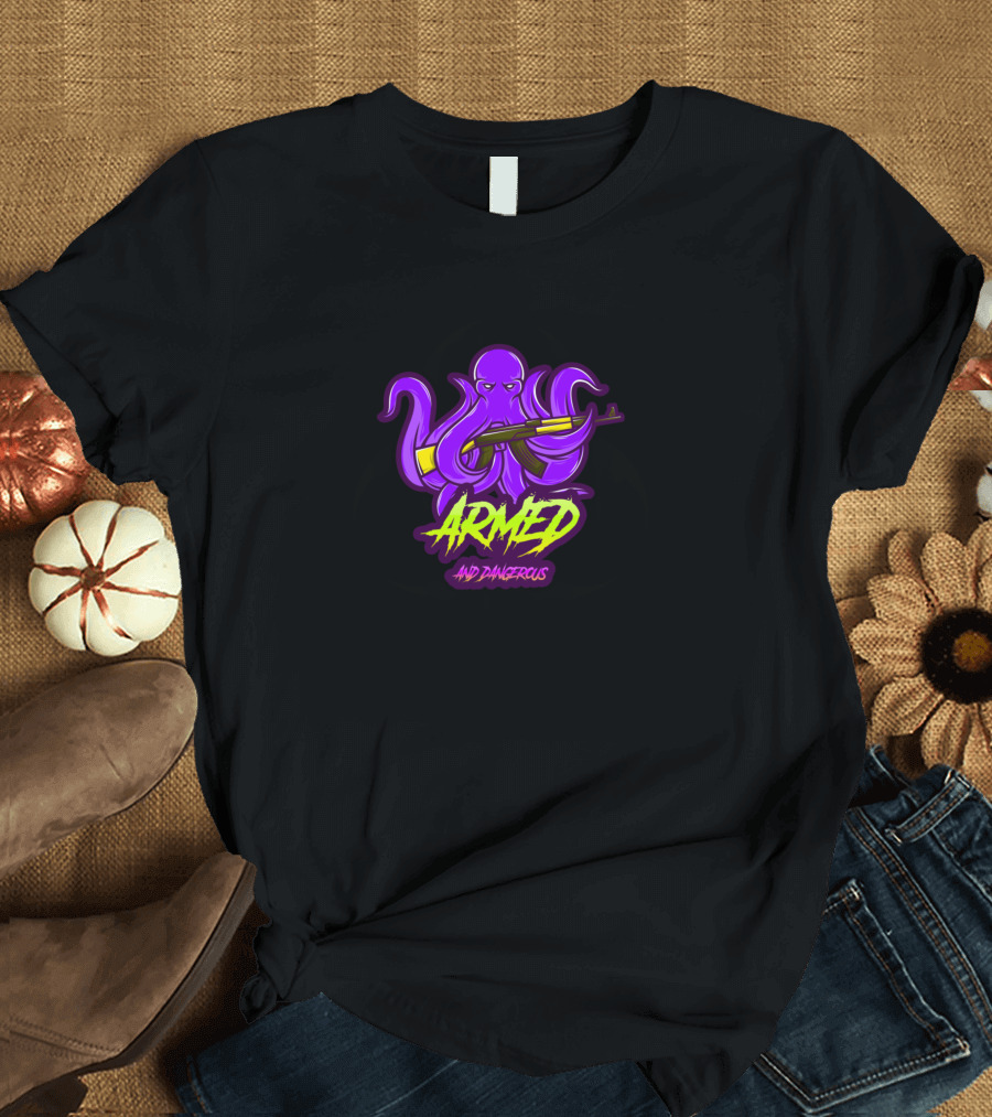 Glocktopus Armed And Dangerous Whats Kraken Cool T-Shirt