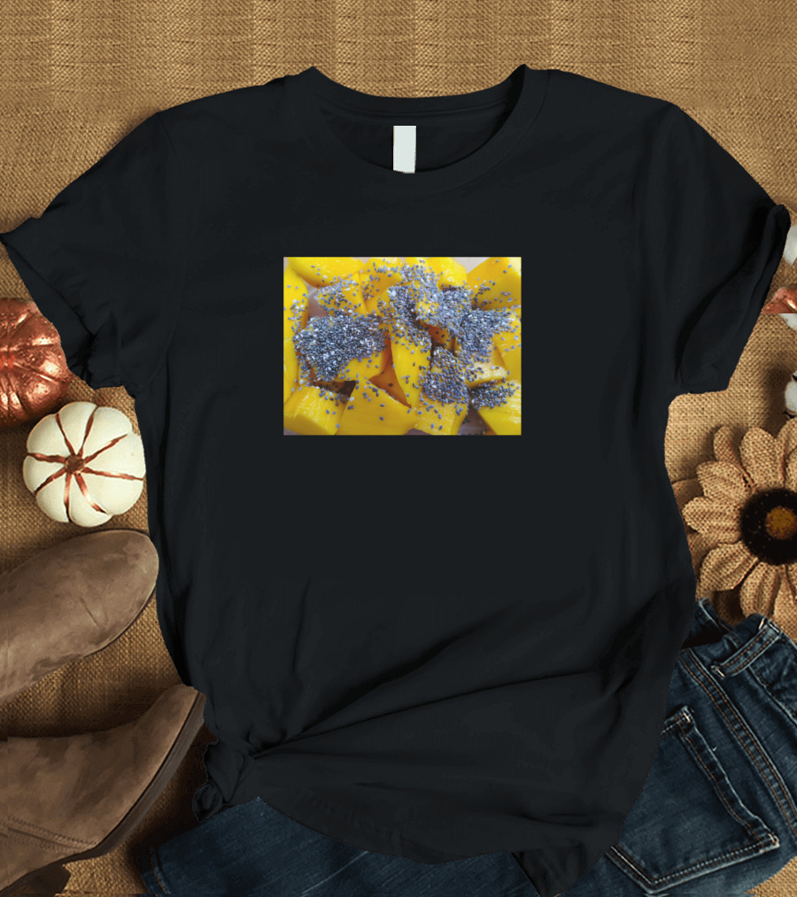 Mango With Chia Seeds Background T-Shirt