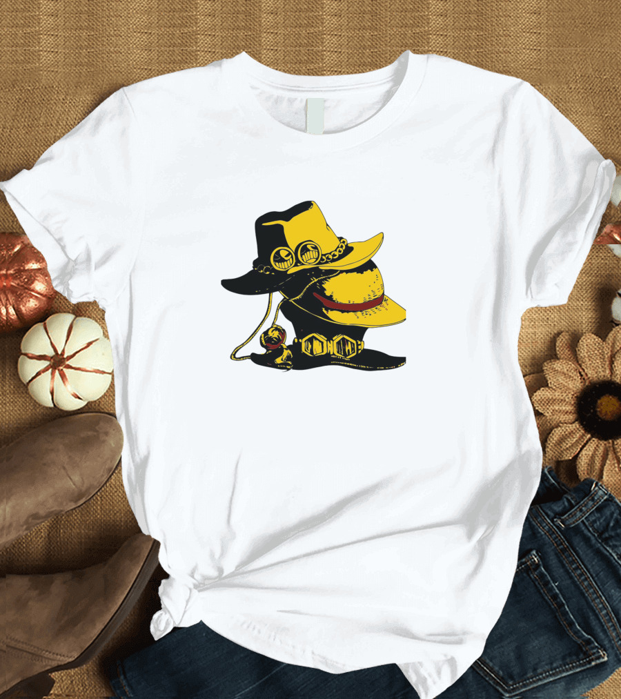 One Piece Luffy Ace Chopper Straw Hats Stack T-Shirt