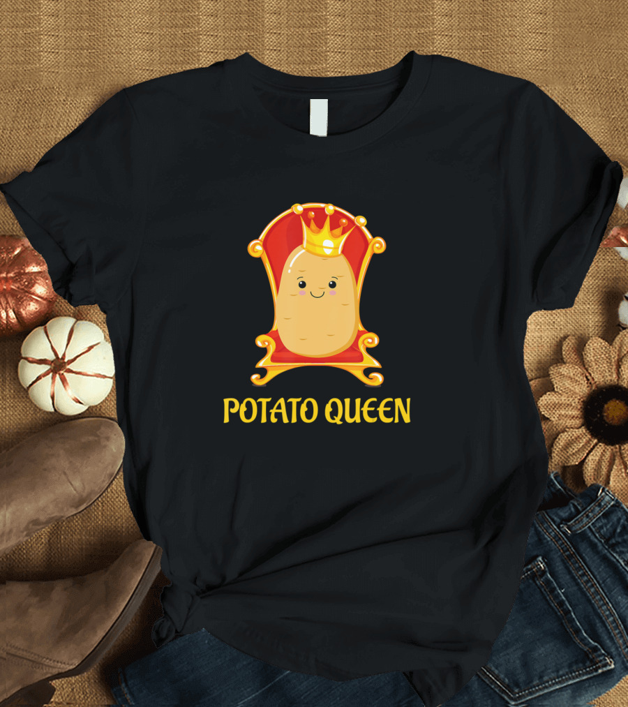 Potato Queen Royal Tater on a Throne T-Shirt