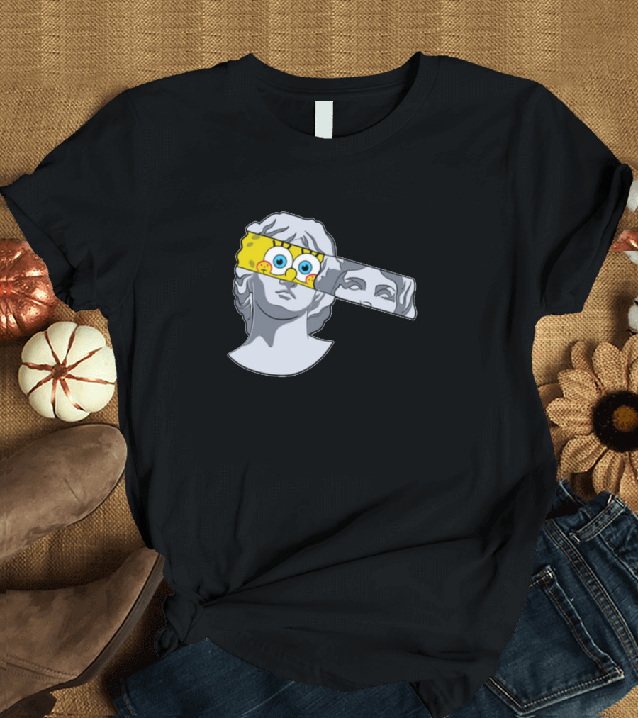 Spongebob Squarepants Greek Bust Optical Illusion T-Shirt