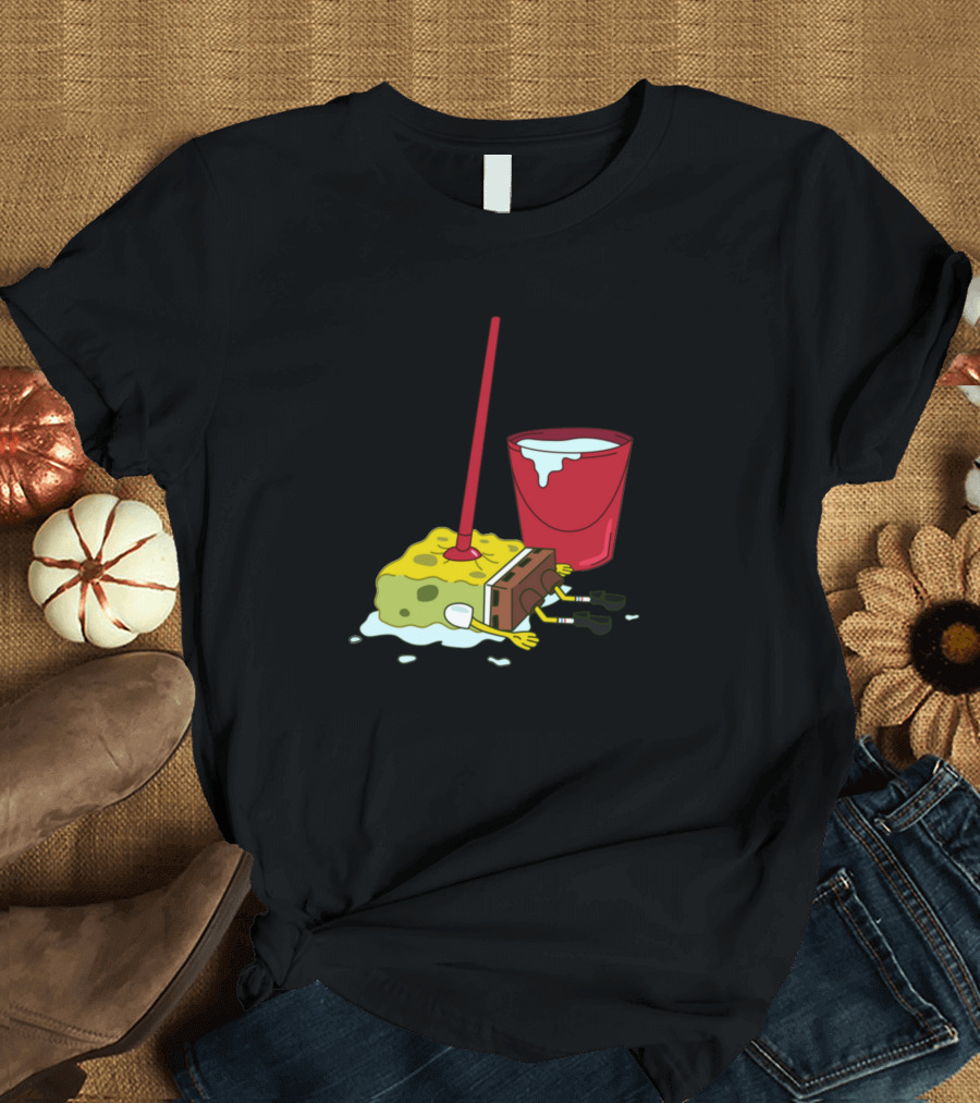 Spongebob Mop Bucket Cleaning T-Shirt