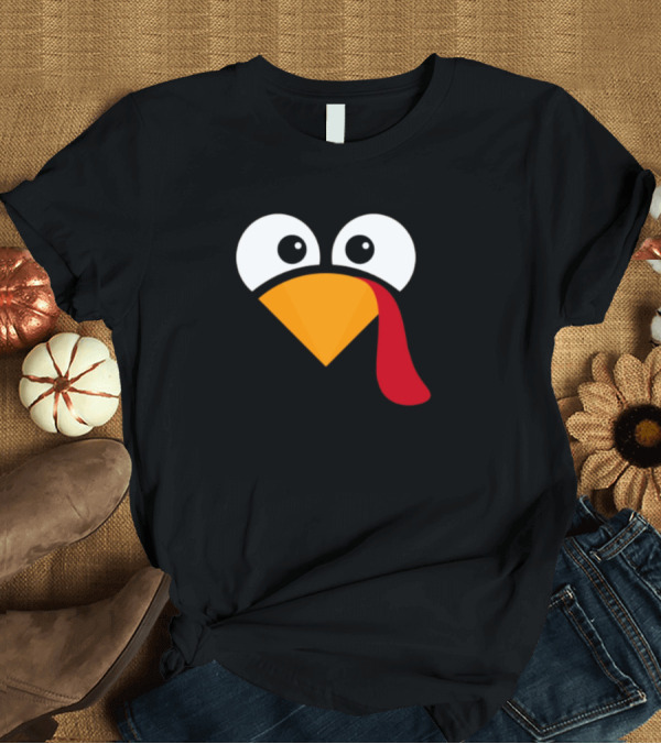 T-Shirt: Turkey Face Heart Eyes Beak Red Snood T-Shirt Turkey Face Heart Eyes Beak Red Snood T-Shirt