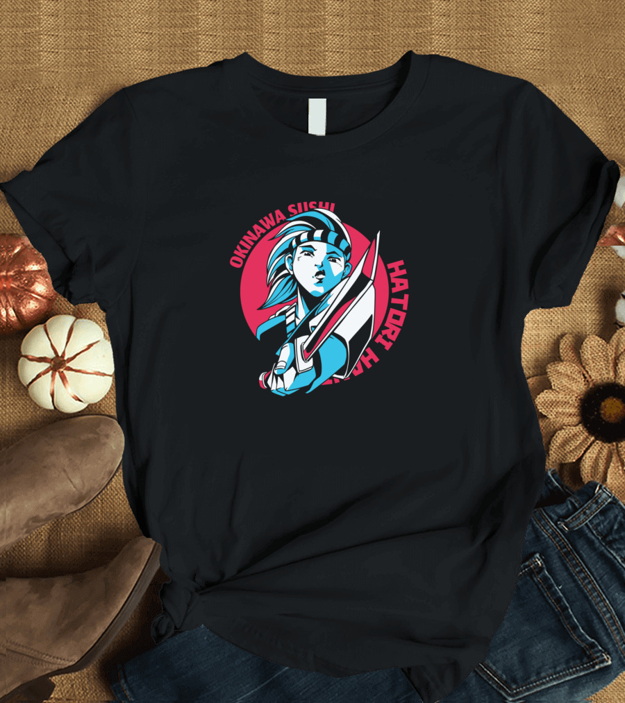 Okinawa Sushi Warrior Hattori Samurai T-Shirt