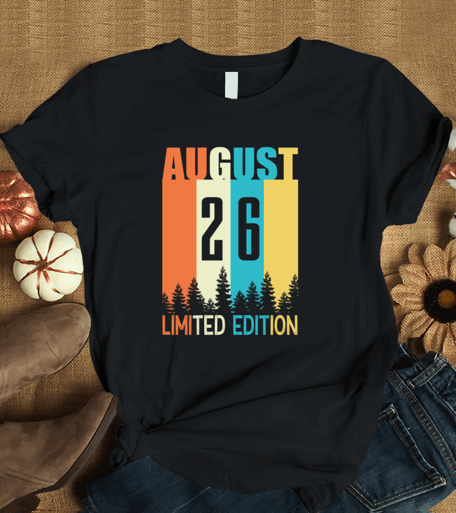 August 26 Vintage Birthday T-Shirt