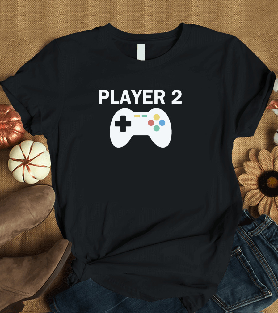 Player 2 Controller Gaming Retro T-Shirt