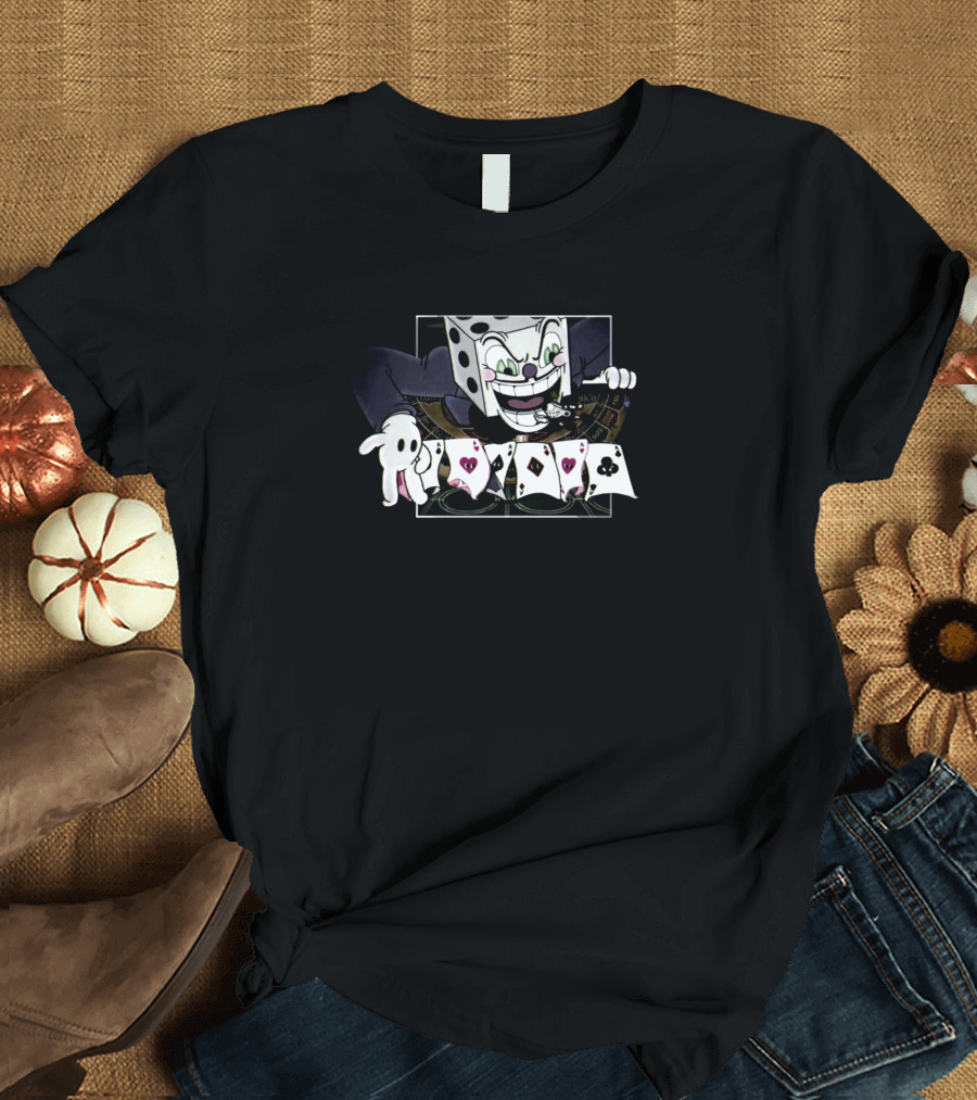 Cuphead King Dice Playing Cards Iconic Boss Character T-Shirt
