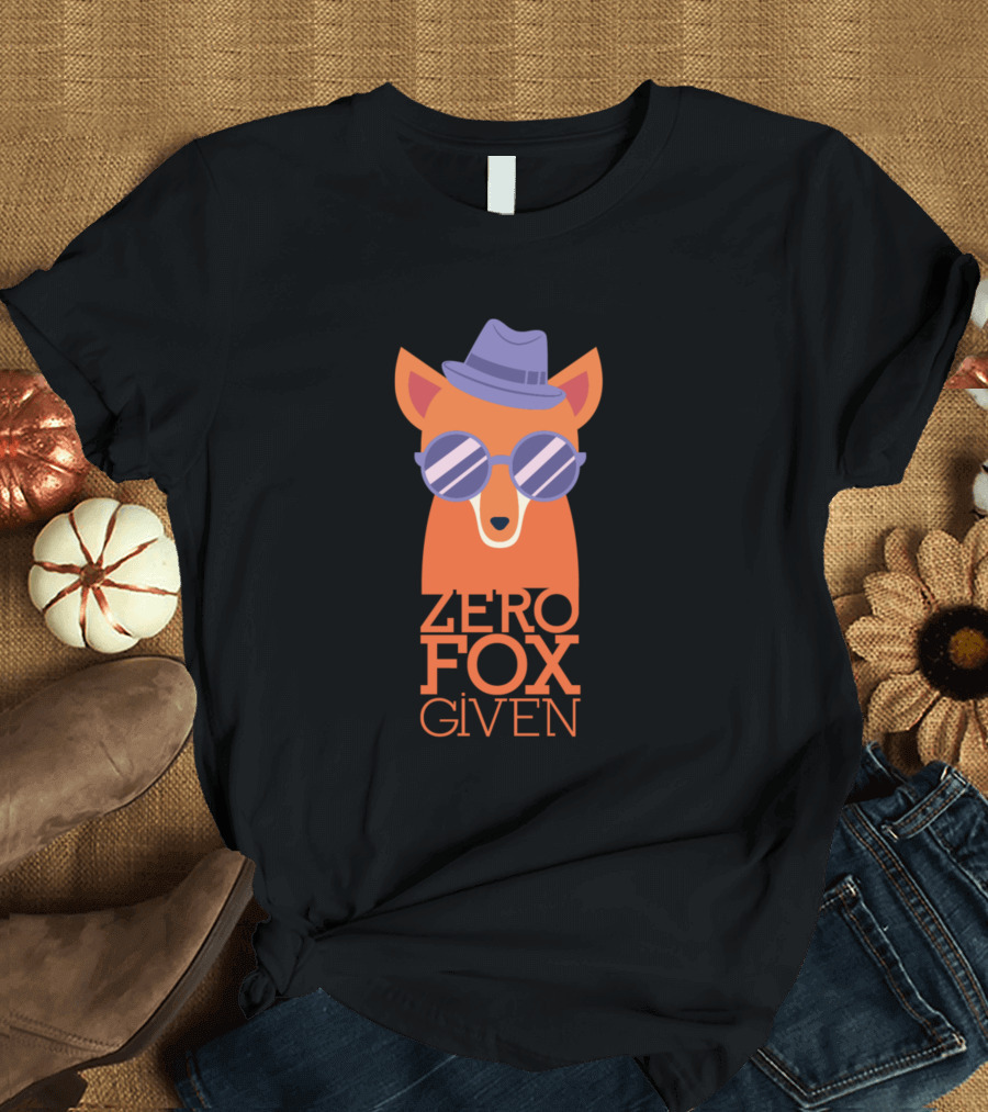 Zero Fox Given Cool Fox with Hat and Sunglasses T-Shirt