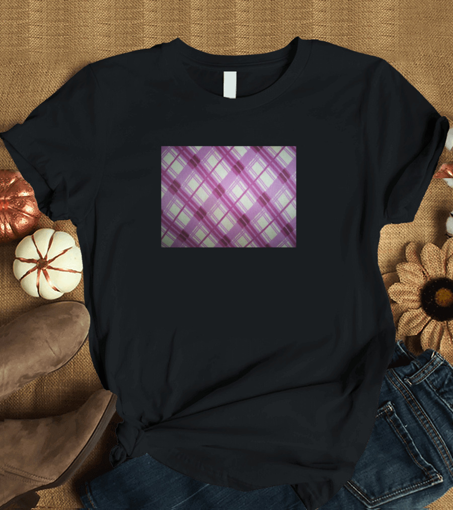 Classic Pink Purple Plaid T-Shirt