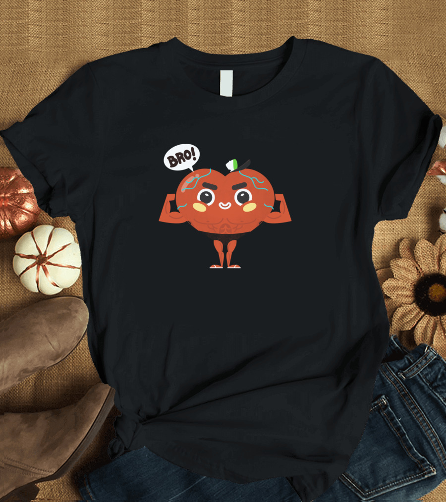 Healthy Heart Bro Fitness Character T-Shirt