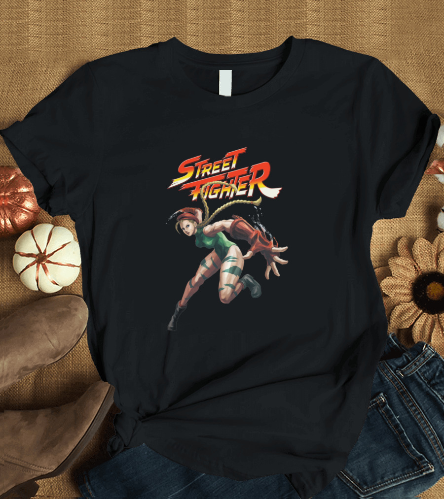 Street Fighter Cammy Sliding Kick Move T-Shirt