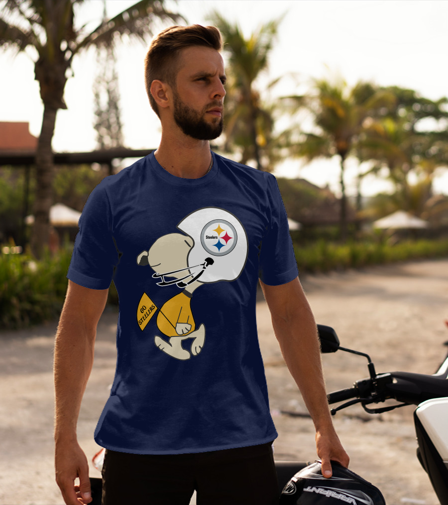 Steelers Football Helmet Go Steelers Fan T-Shirt