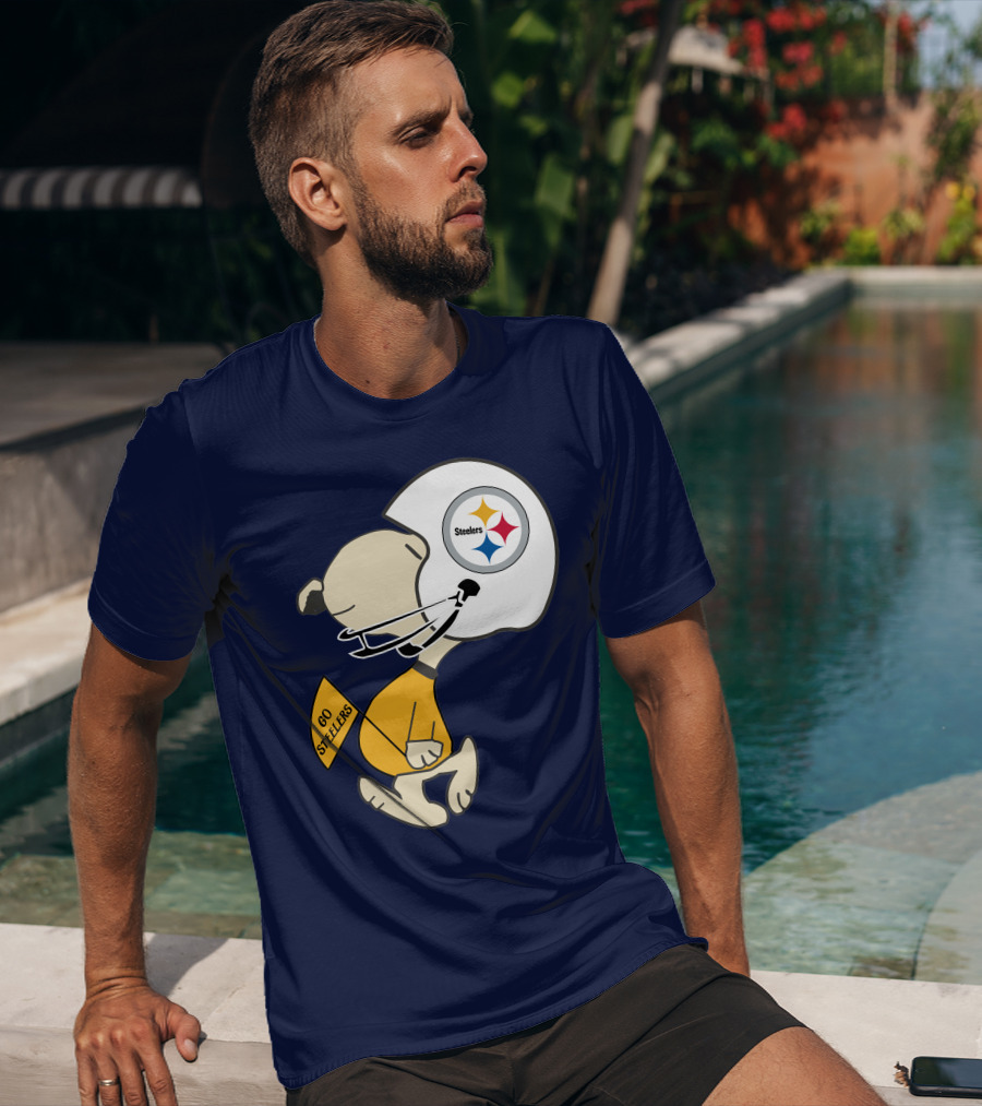 Steelers Football Helmet Go Steelers Fan T-Shirt