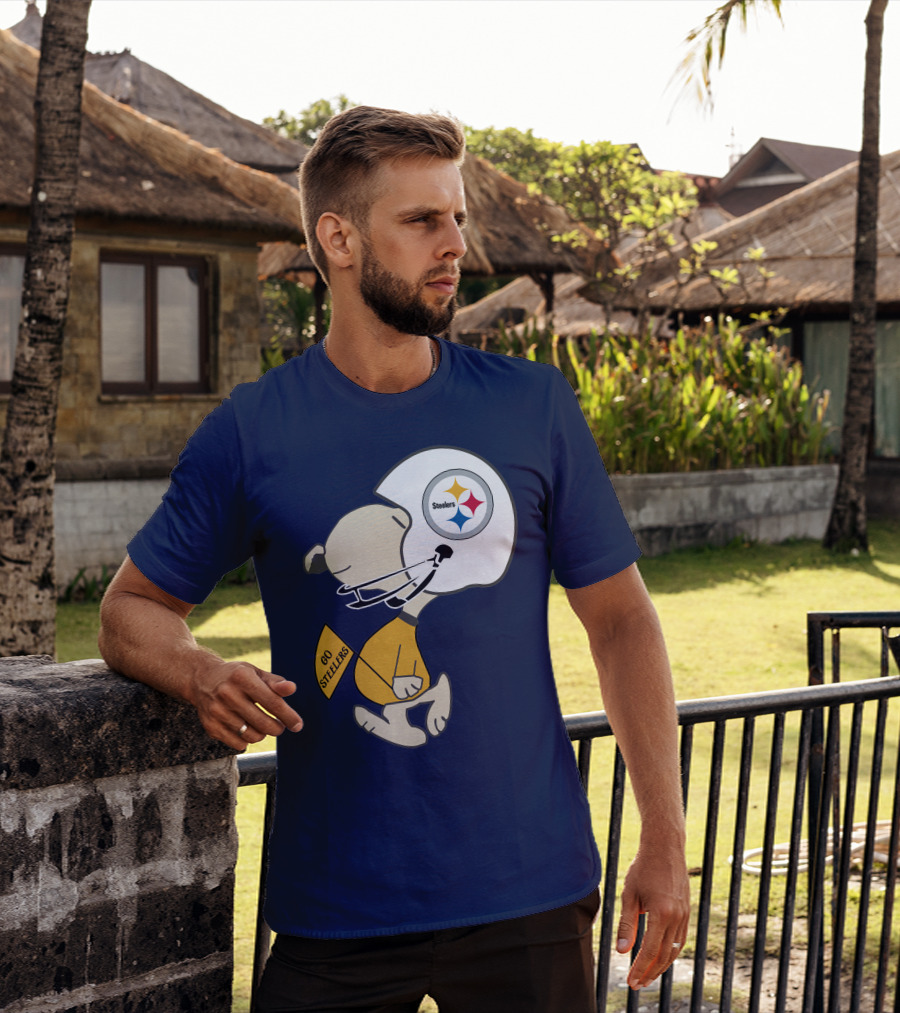 Steelers Football Helmet Go Steelers Fan T-Shirt
