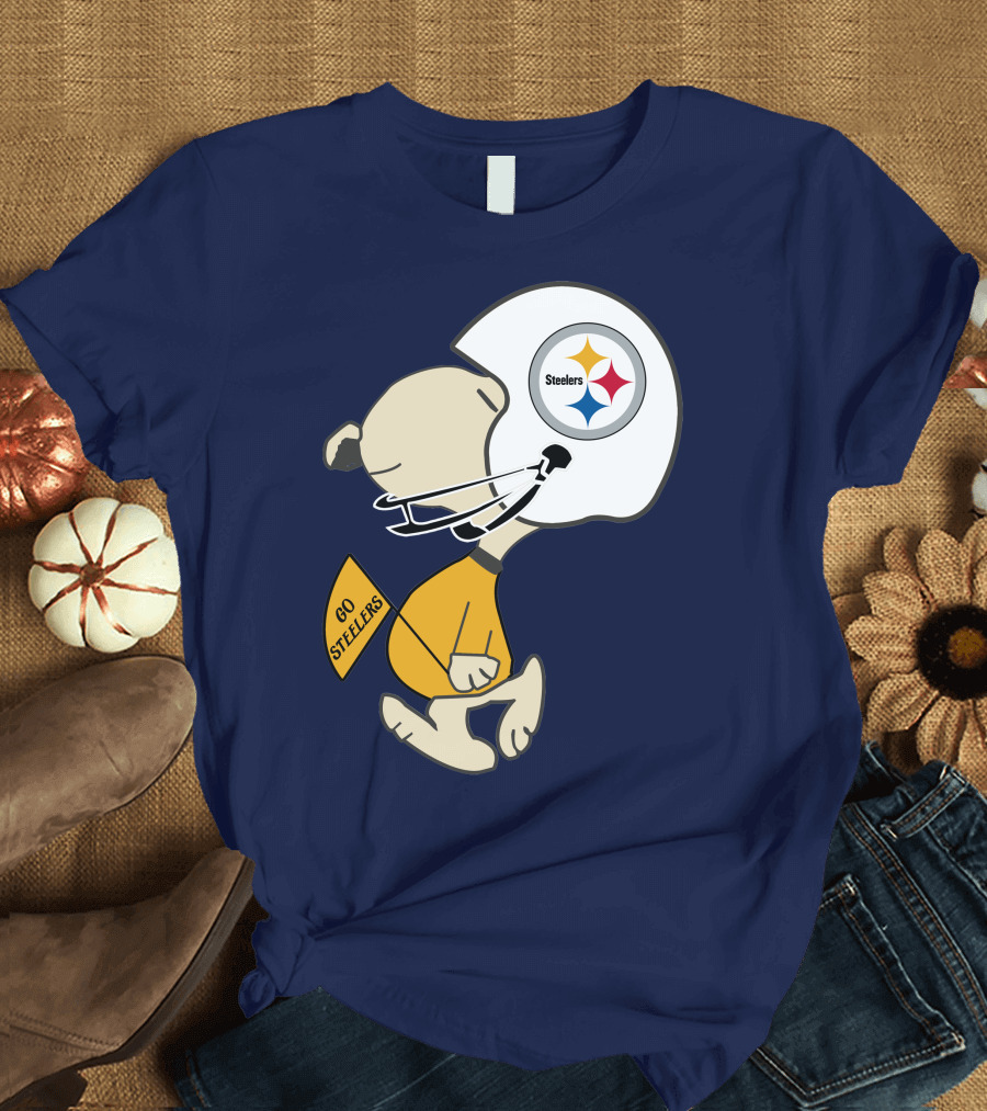 Steelers Football Helmet Go Steelers Fan T-Shirt