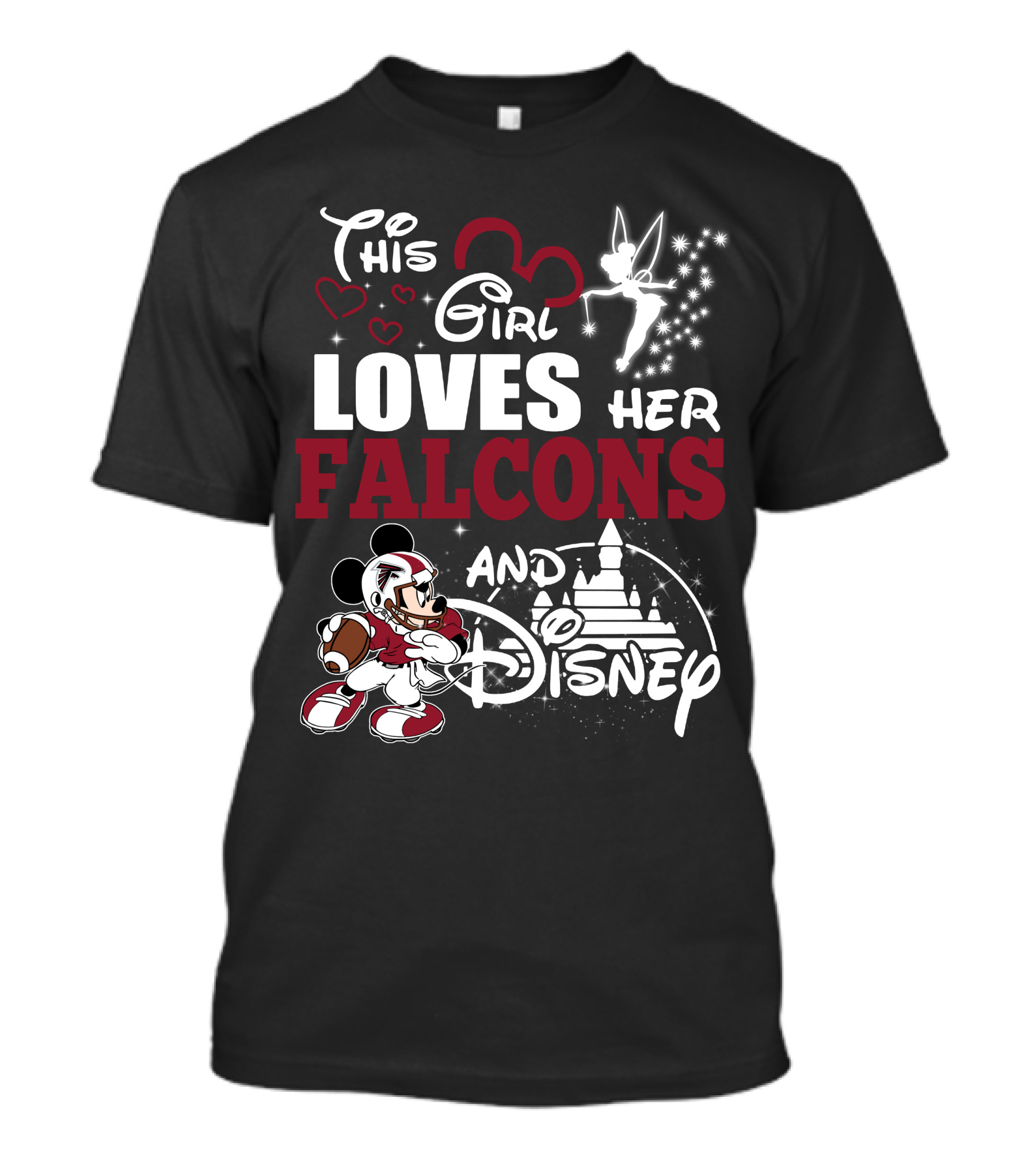 This Girl Loves Her Falcons And Disney T-Shirt