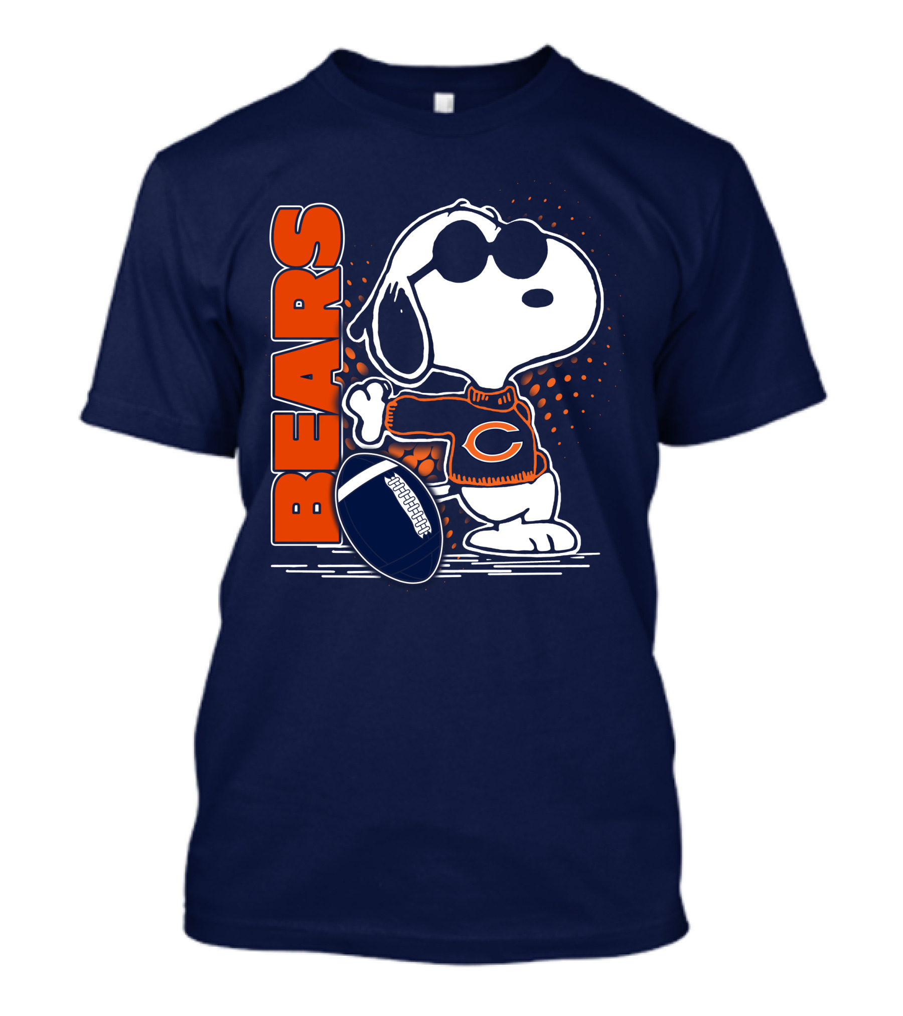 Chicago Bears Snoopy Football Sweater And Sunglasses T-Shirt