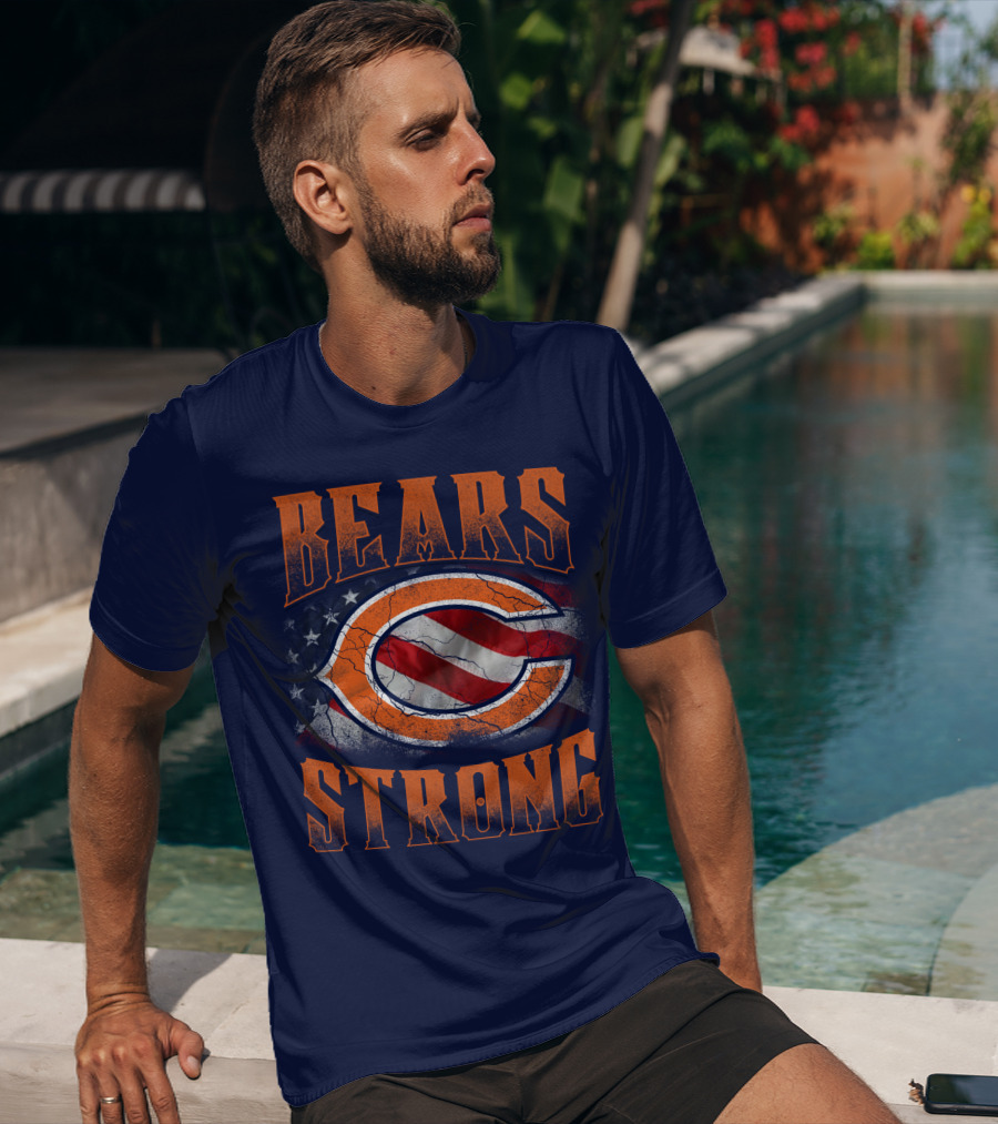 Bears Strong American Flag Chicago Bears T-Shirt