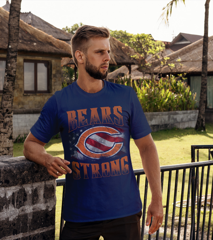 Bears Strong American Flag Chicago Bears T-Shirt
