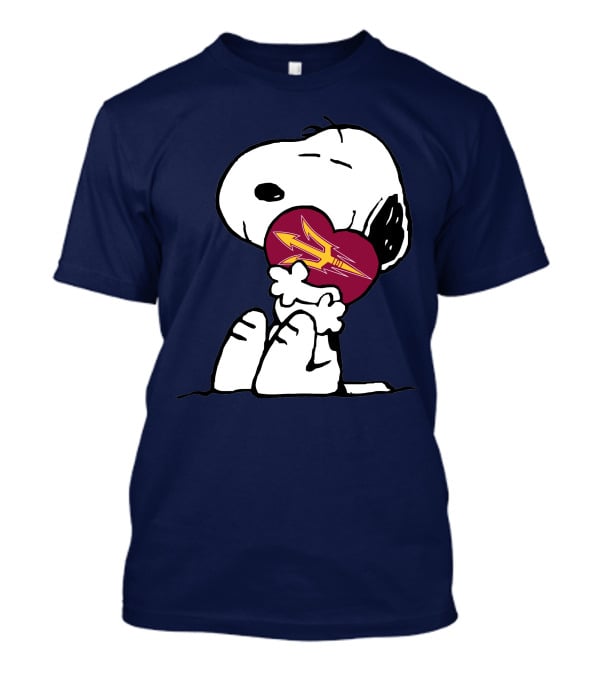 Arizona State Sun Devils Snoopy Heart Hugging T-Shirt