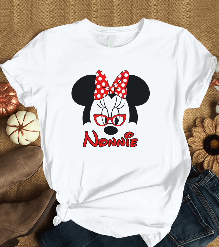 Nonnie Minnie Glasses Bow Polka Dot T-Shirt