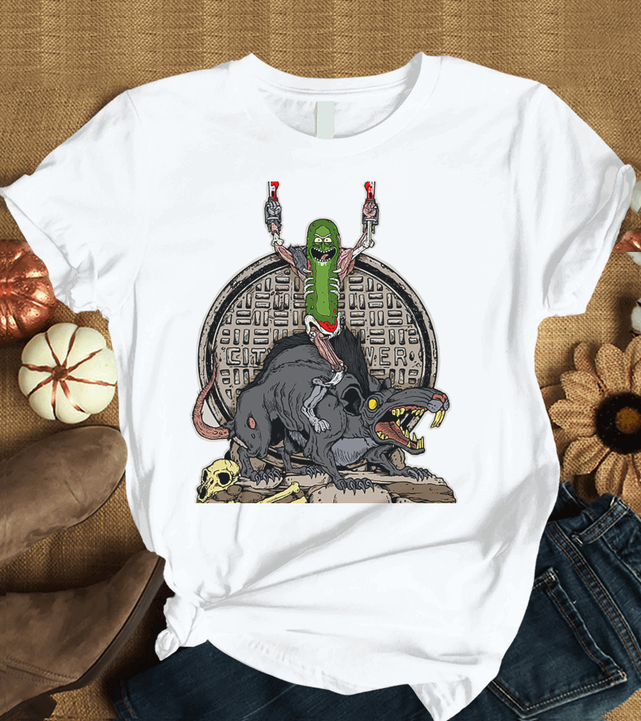 Rick and Morty Pickle Rat City Sewer Power T-Shirt