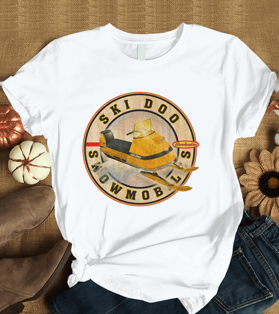 Ski Doo Vintage Bombardier Snowmobiles Classic Emblem T-Shirt
