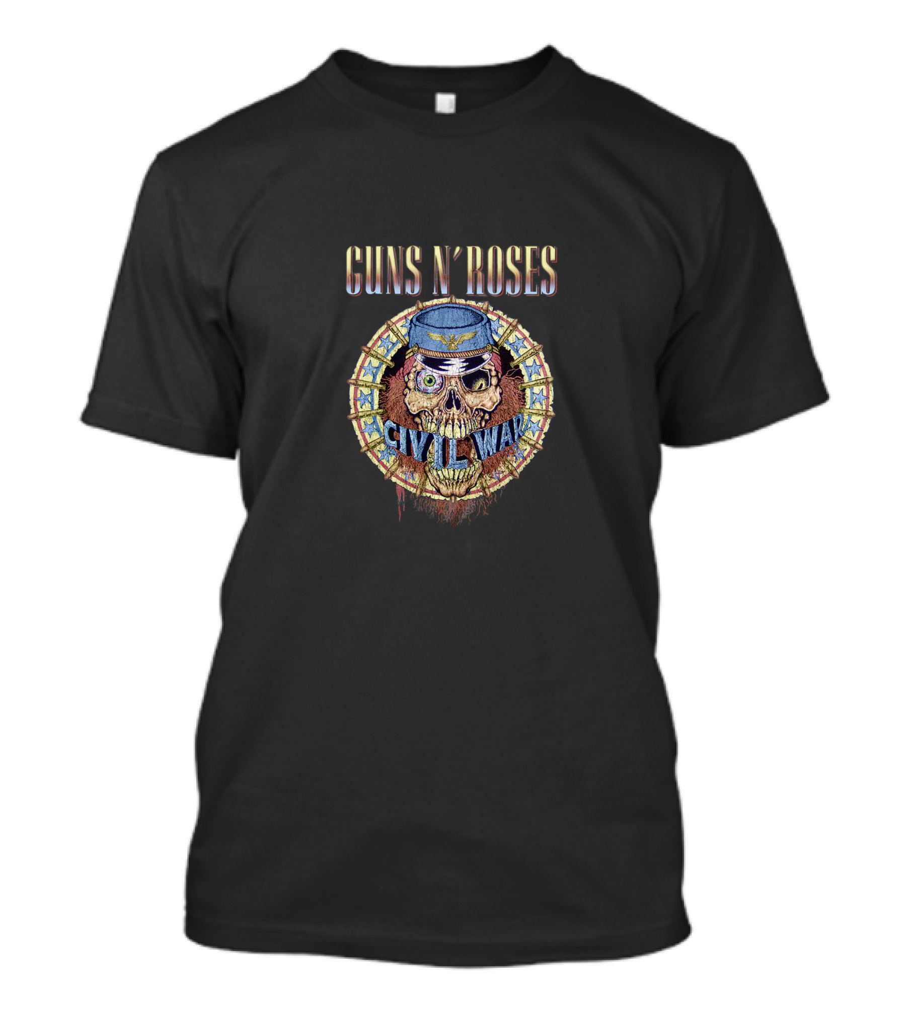 Guns N Roses Civil War Skull Soldier T-Shirt
