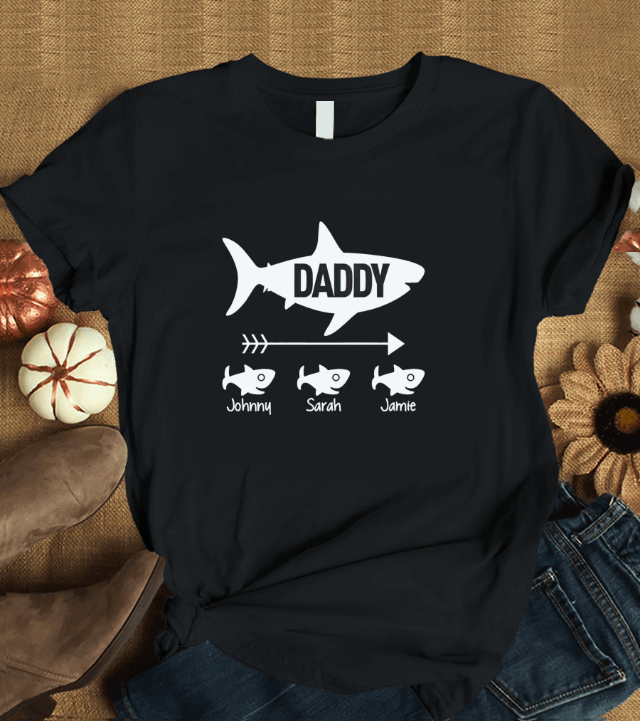 Daddy Shark Family Johnny Sarah Jamie T-Shirt