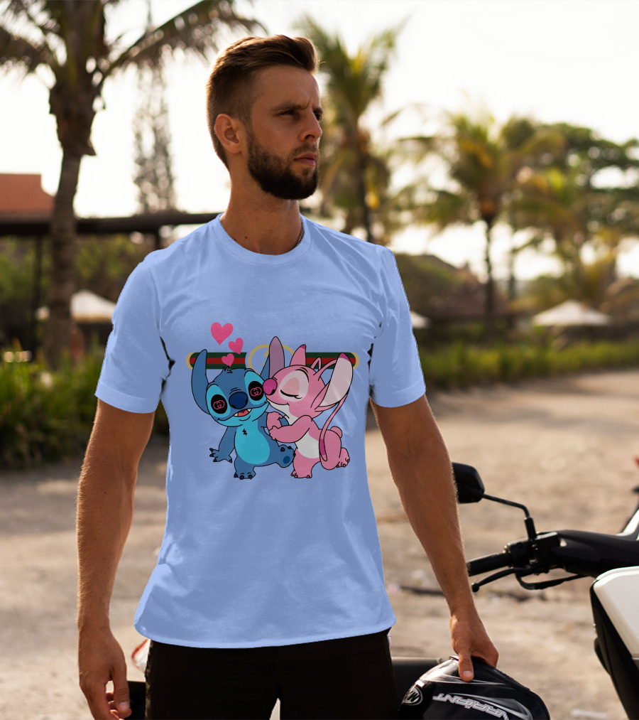 Stitch Love GC223 Hearts And Characters T-Shirt