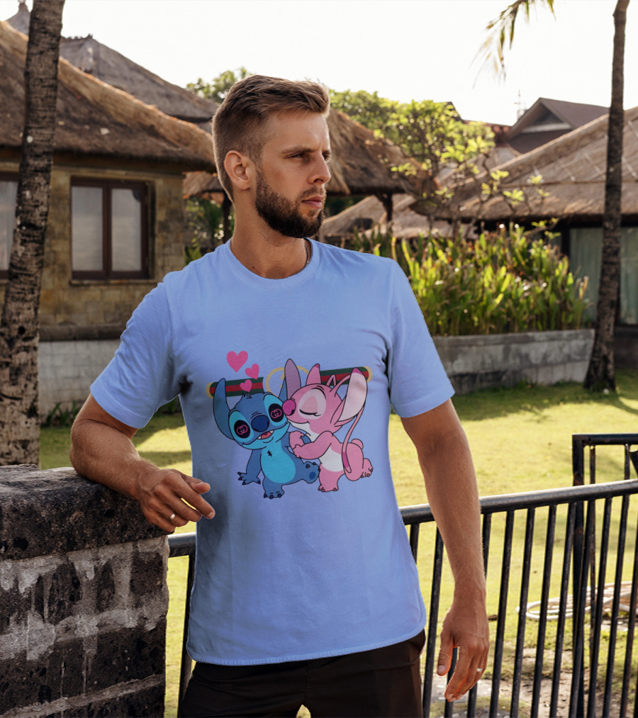Stitch Love GC223 Hearts And Characters T-Shirt