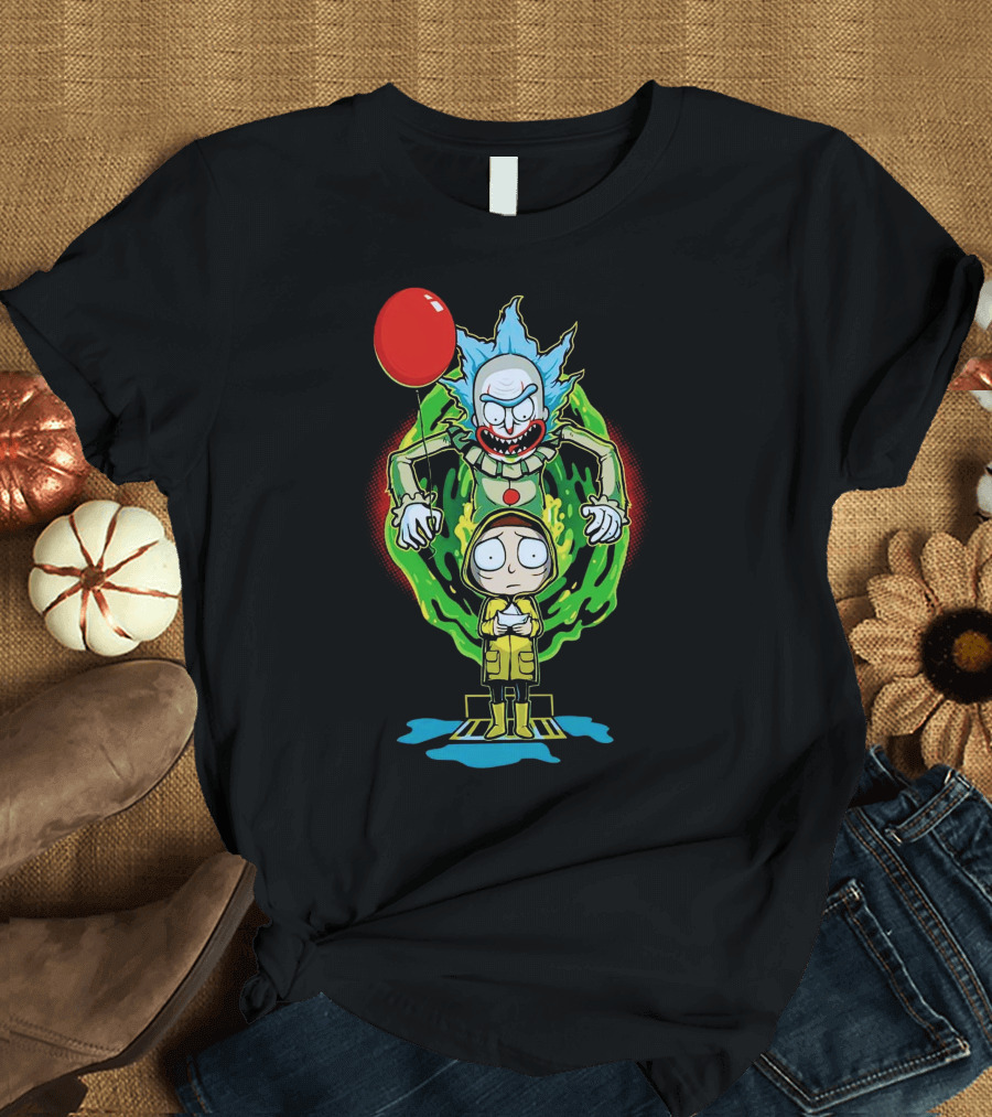 Rick and Morty Pennywise Parody Balloon Portal GC684 T-Shirt