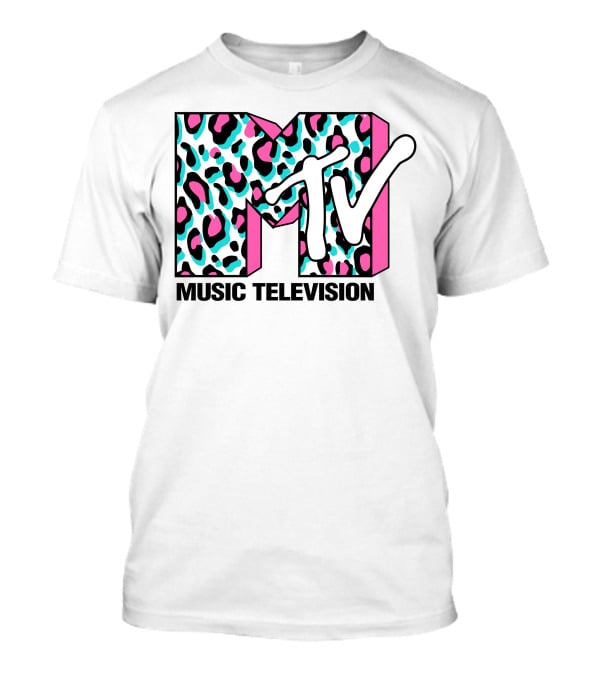 MTV Music Television Leopard Print 90s T-Shirt
