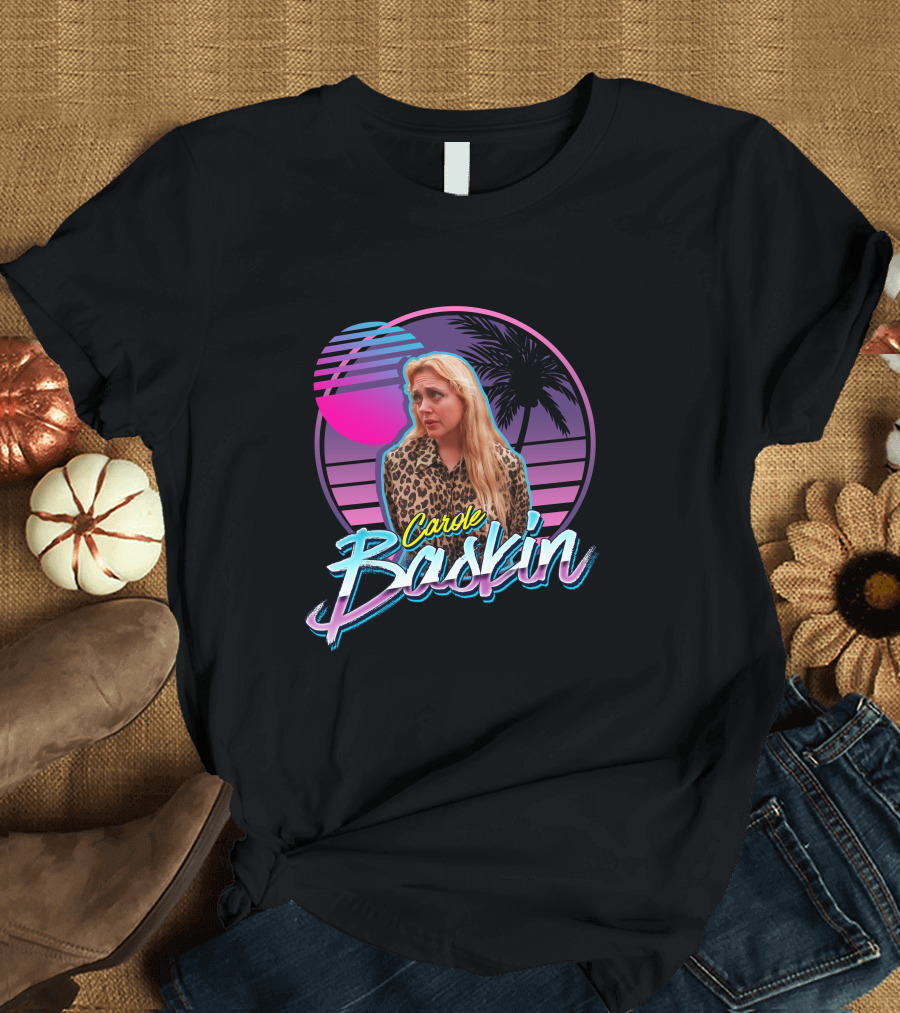 Carole Baskin Retro 80s Sunset Palm Trees T-Shirt