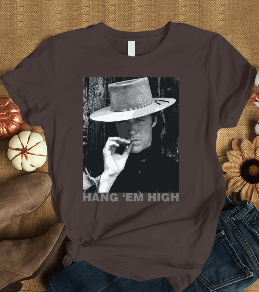 Hang 'Em High Western Style Cowboy Smoking T-Shirt