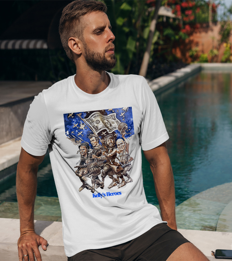 Kelly's Heroes War Adventure Dollar Bill Planes Parachute T-Shirt