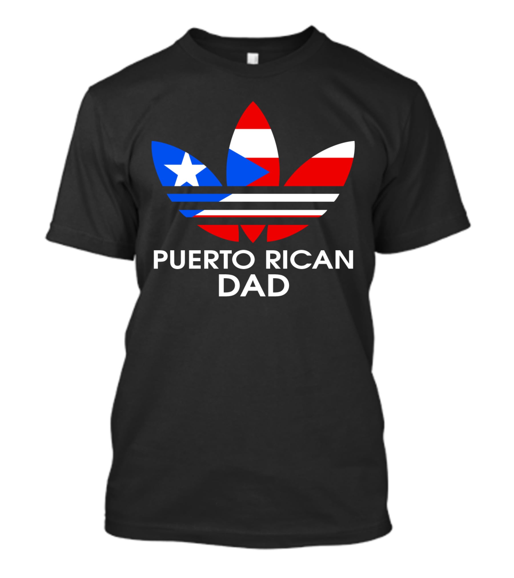 Puerto Rican Dad Flag Trefoil T-Shirt