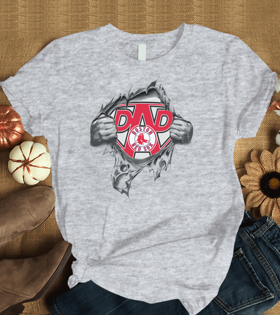 Boston Red Sox Dad Superhero T-Shirt