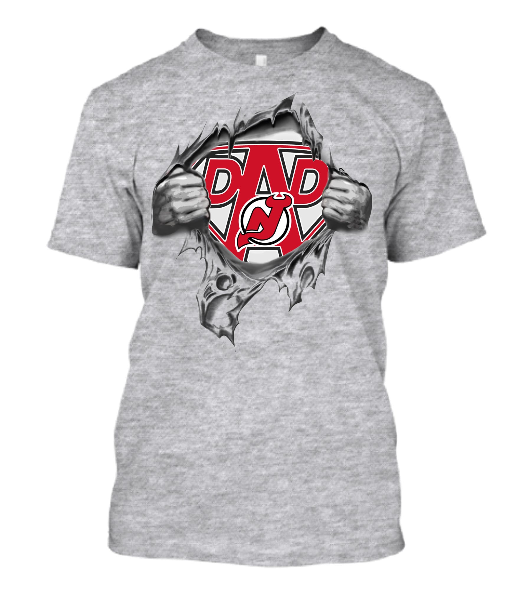 Jersey Devils Dad Logo Super Dad T-Shirt